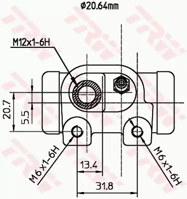 TRW CYLINDEREK HAMULCOWY TYŁ BWF287 