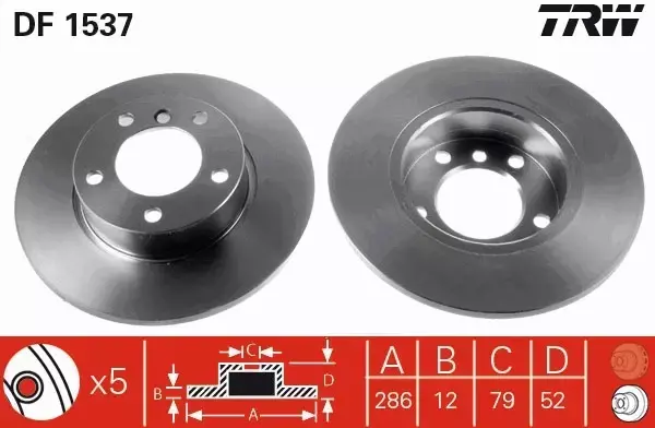 TRW TARCZE PRZÓD PEŁNE BMW E36 316 318 Z3 KRK 