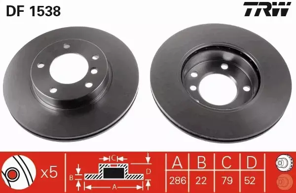 TRW DTEC TARCZE+KLOCKI PRZÓD BMW 3 E36 E46 Z3 Z4 