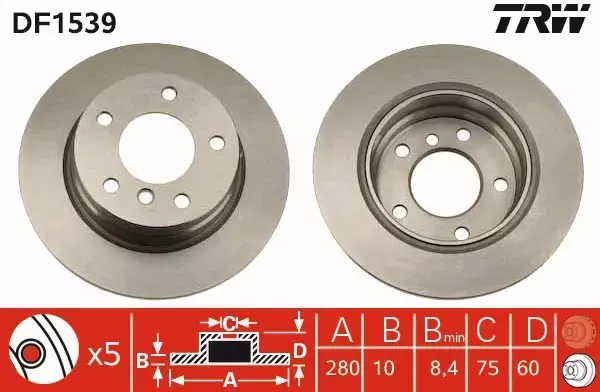 Tarcze hamulcowe TRW BMW e36 316 318 320 325 328 