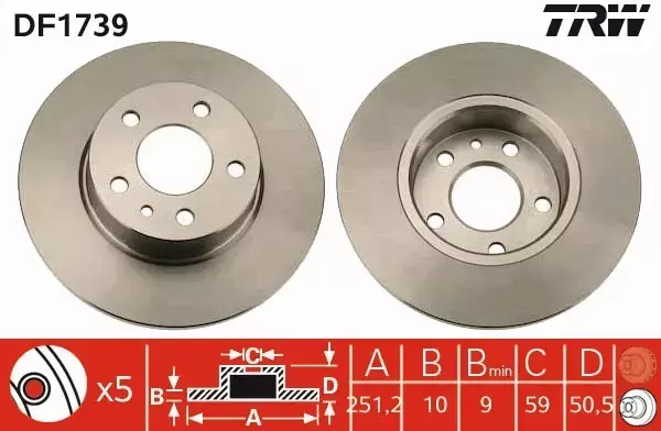 TRW TARCZE+KLOCKI P+T ALFA ROMEO 147 156 284MM 