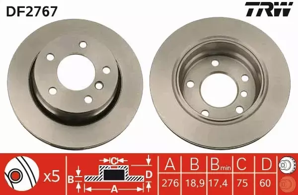 TRW TARCZA HAMULCOWA BMW 3 E36 E46 95|} 