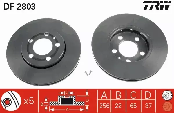 TRW DTEC TARCZE+KLOCKI PRZÓD AUDI A3 8L1 A2 8Z0 