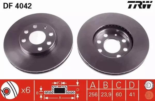 TRW TARCZE + KLOCKI PRZÓD OPEL ASTRA G 4OTW 256MM 