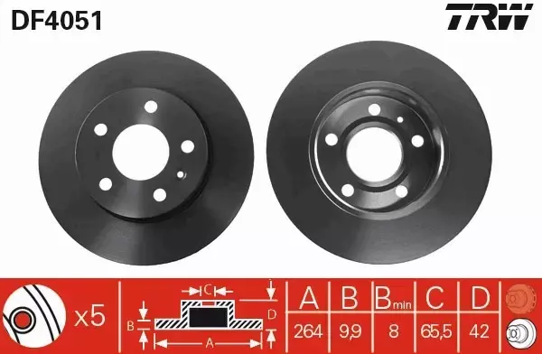 TRW TARCZE+KLOCKI P+T OPEL ZAFIRA B 280MM 