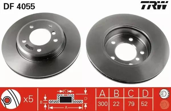 TRW DTEC TARCZE+KLOCKI PRZÓD BMW 3 E46 Z4 E85 