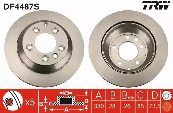 TRW DTEC TARCZE+KLOCKI TYŁ AUDI Q7 4L CAYENNE VW TOUAREG 7L 330MM 