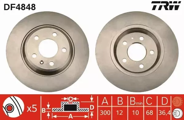 TRW TARCZE+KLOCKI TYŁ AUDI A4 B8 A5 8T Q5 8R 300MM 