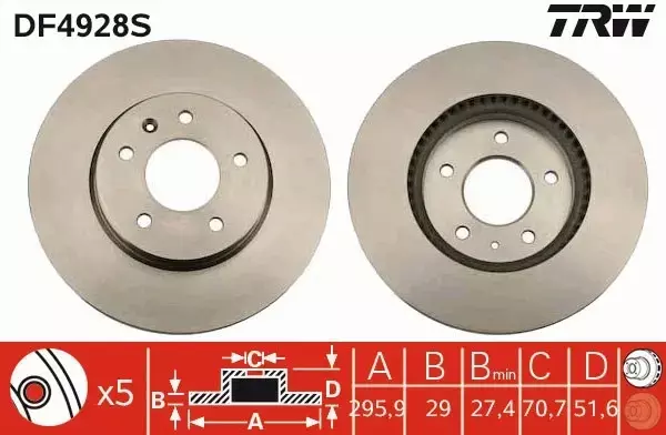 TRW TARCZE+KLOCKI PRZÓD OPEL ANTARA 295MM 