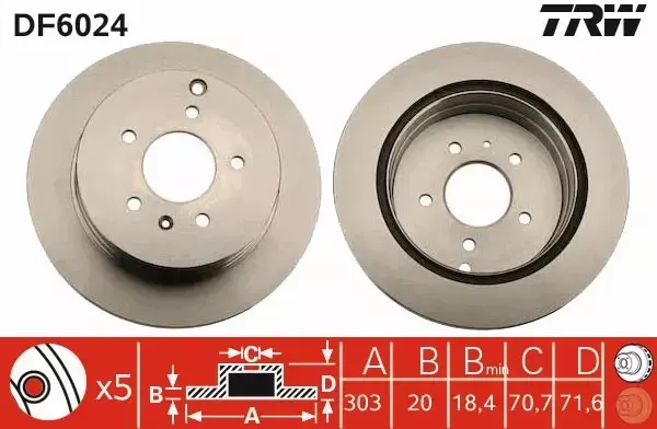 TRW TARCZE+KLOCKI TYŁ OPEL ANTARA 303MM 