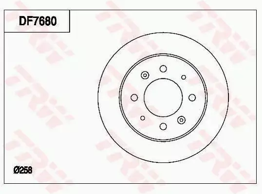 TRW TARCZA HAMULCOWA DF7680 