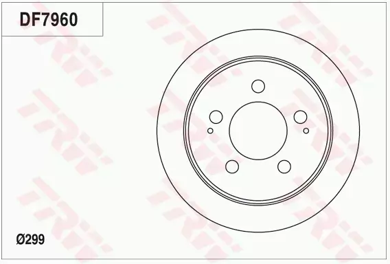 TRW TARCZE HAMULCOWE TYŁ DF7960 