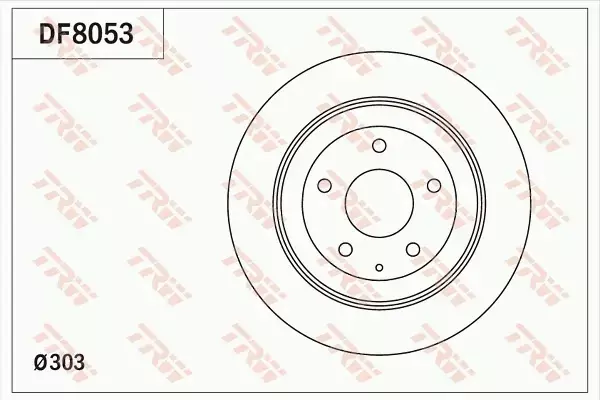 TRW TARCZE HAMULCOWE TYŁ DF8053 