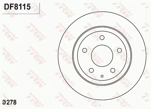 TRW TARCZE HAMULCOWE TYŁ DF8115 