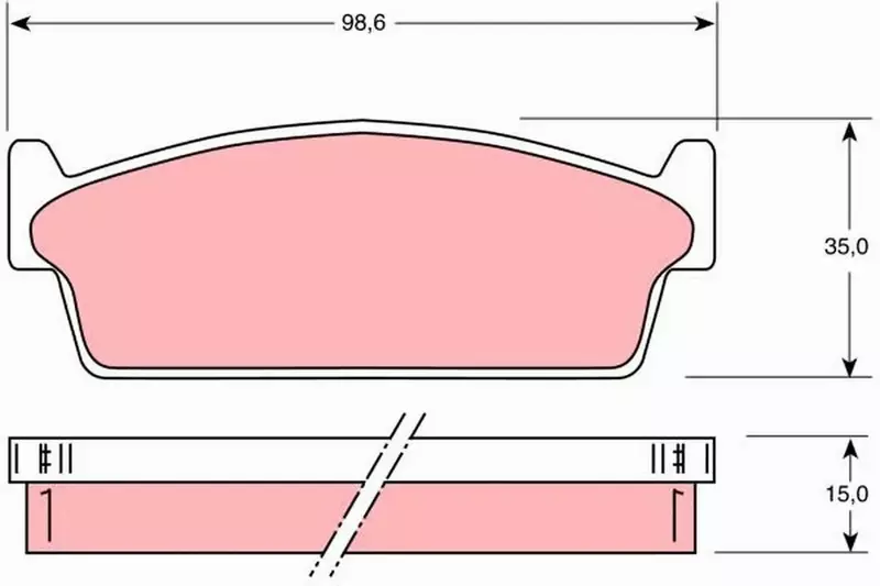 TRW KLOCKI HAMULCOWE TYŁ GDB1021 