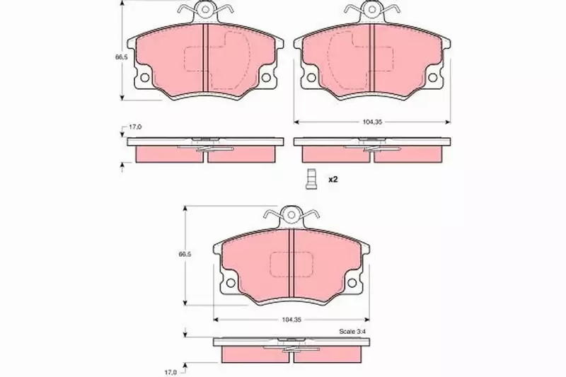 TRW KLOCKI HAM PRZÓD ALFA ROMEO 145 146 155  