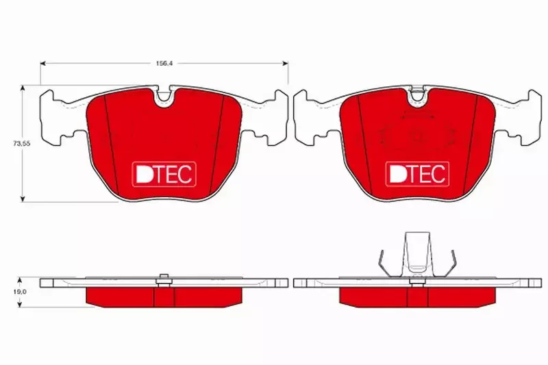 TRW KLOCKI HAMULCOWE DTEC PRZÓD GDB1261DTE 