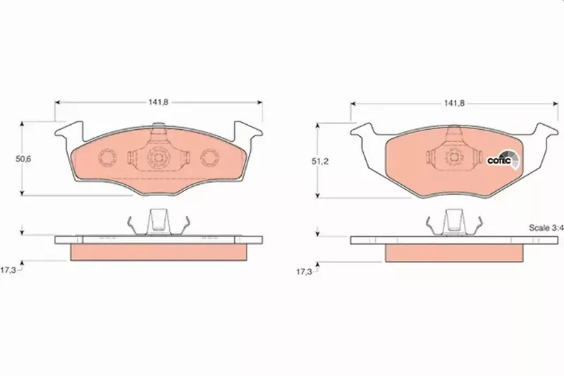 TRW TARCZE+KLOCKI PRZÓD VW POLO 6N LUPO 6X 239MM 