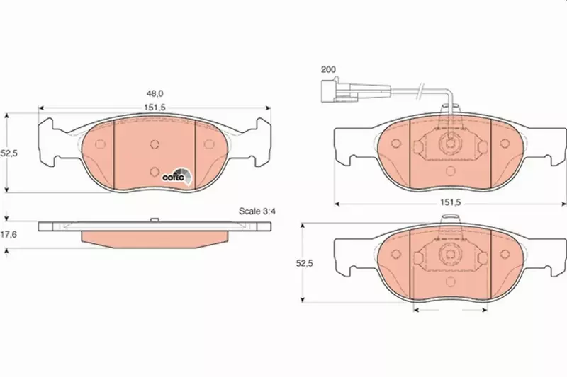 TRW TARCZE + KLOCKI PRZÓD FIAT BRAVO BRAVA MAREA 