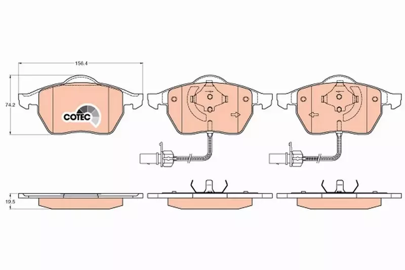 TRW TARCZE+KLOCKI PRZÓD+TYŁ AUDI A4 B6 B7 288MM 