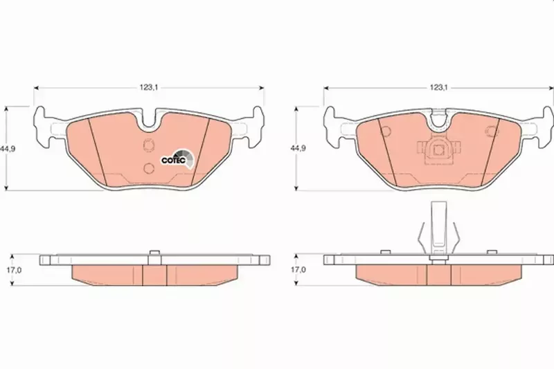 TARCZE +  KLOCKI TRW BMW E36 TYLNE 