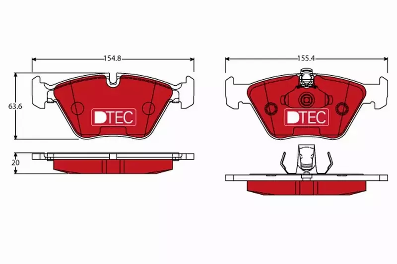 TRW KLOCKI HAMULCOWE DTEC PRZÓD GDB1404DTE 