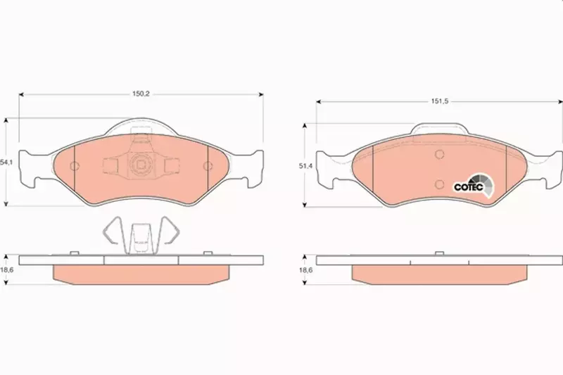 TRW TARCZE+KLOCKI PRZÓD FORD COURIER 240MM 