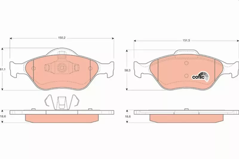 KLOCKI HAMULCOWE TRW FIESTA FUSION KA PUMA MAZDA.. 