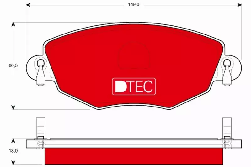 TRW KLOCKI HAMULCOWE DTEC PRZÓD GDB1434DTE 