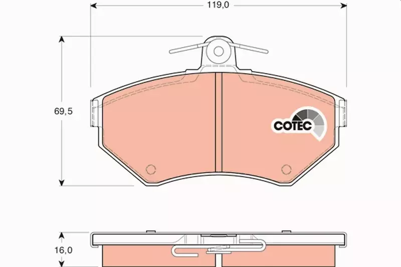 TRW TARCZE+KLOCKI PRZÓD SEAT VW VENTO 256MM 