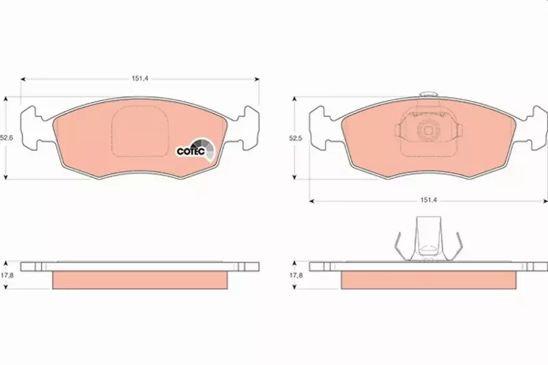 TRW KLOCKI HAM FIAT DOBLO 01- 1.2 1.6.1.9D 1.9 JTD 