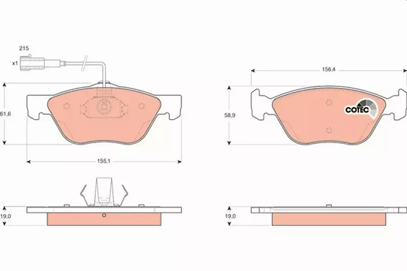 TRW TARCZE+KLOCKI PRZÓD LANCIA LYBRA DELTA II 