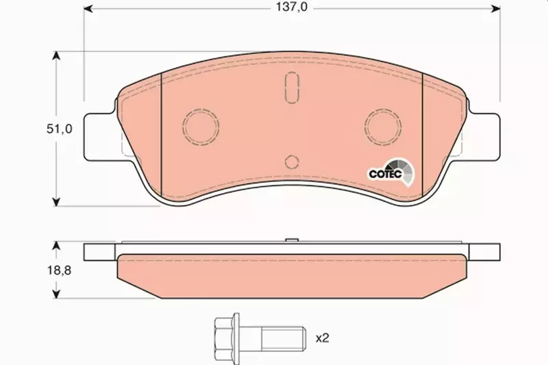 TRW KLOCKI HAM XSARA C3 206 1.4 1.6 1.6 HDI 2.0 HD 