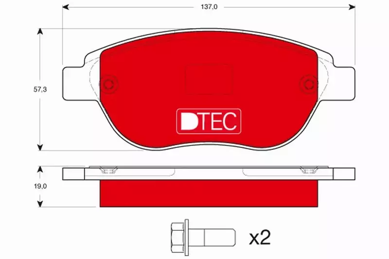 TRW KLOCKI HAMULCOWE DTEC PRZÓD GDB1464DTE 