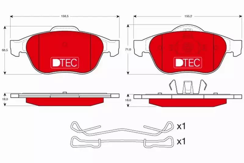 TRW DTEC TARCZE+KLOCKI PRZÓD RENAULT LAGUNA II 