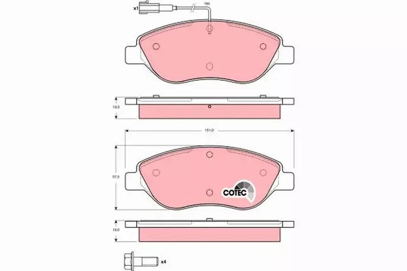 TRW TARCZE+KLOCKI PRZÓD ALFA ROMEO MITO 281MM 