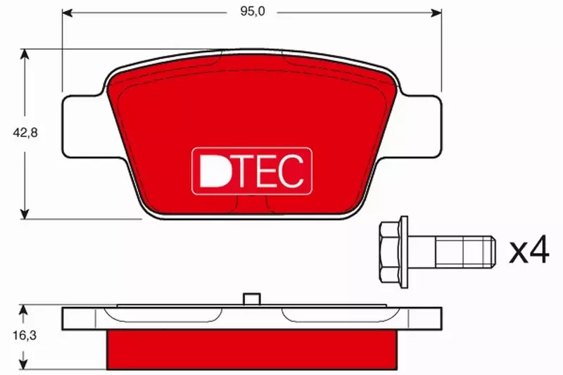 TRW DTEC TARCZE+KLOCKI TYŁ ALFA ROMEO MITO 