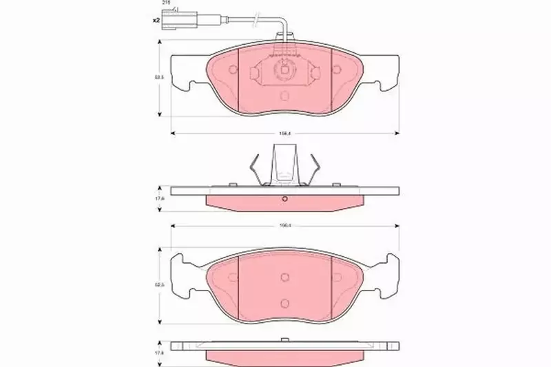 TRW KLOCKI HAM ALFA ROMEO 145 146 1.4 1.6 16V T.S. 