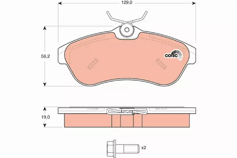 TRW KLOCKI HAMULCOWE PRZÓD CITROEN C2 C3 