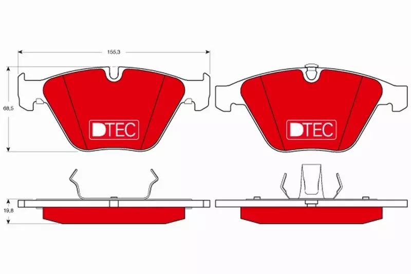 TRW KLOCKI HAMULCOWE DTEC PRZÓD GDB1498DTE 