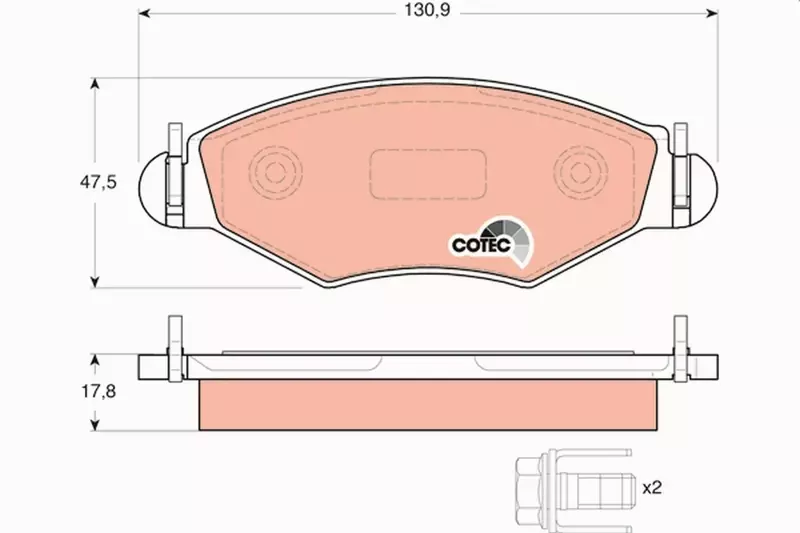 TRW TARCZE+KLOCKI PRZÓD PEUGEOT 206 206+ 247MM 