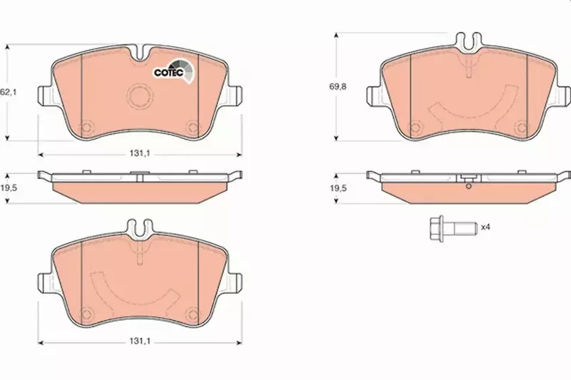 TRW KLOCKI HAM MERCEDES KLASA C W203 CDI PRZÓD 