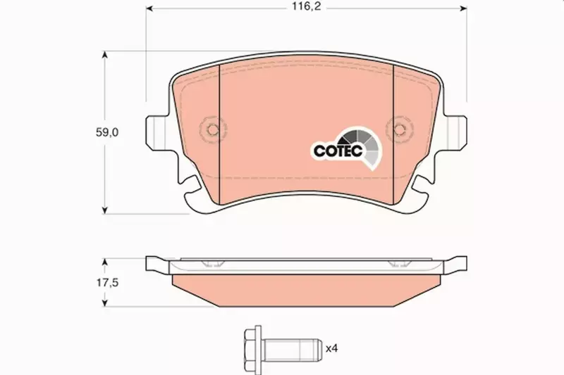 TRW KLOCKI TYŁ AUDI A4 A6  2.0 - 4.2 FSI QUATTRO T 