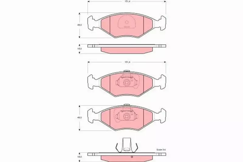 TRW KLOCKI HAM FIAT SIENA PALIO 1.4 1.6 BEZ CZUJNI 