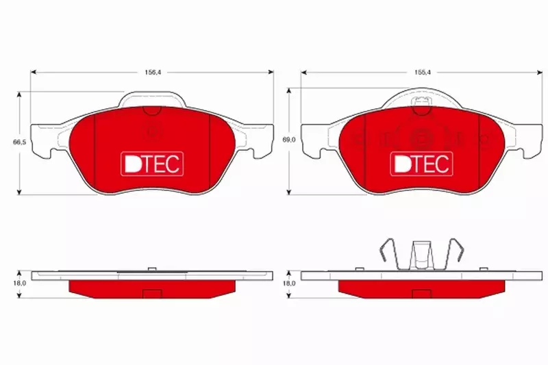 TRW KLOCKI HAMULCOWE DTEC PRZÓD GDB1540DTE 