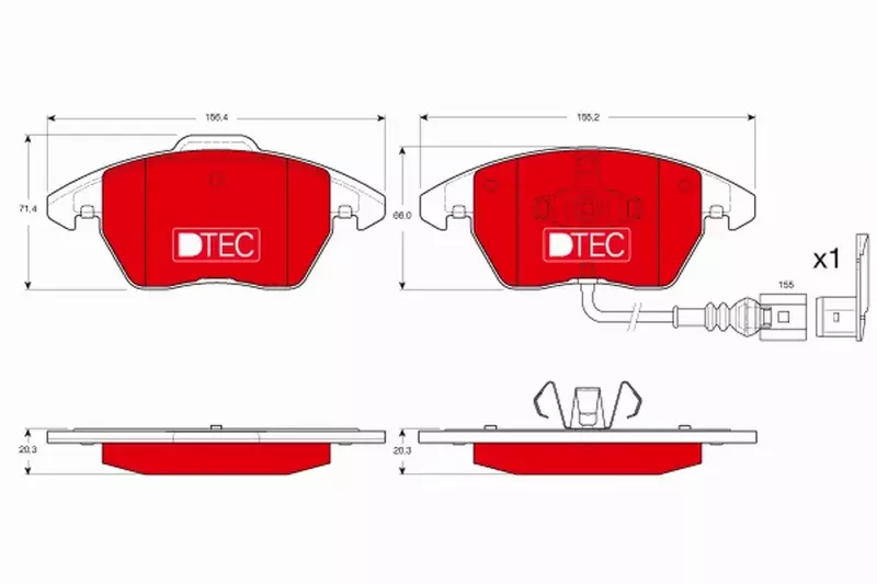 TRW DTEC TARCZE+KLOCKI PRZÓD VW JETTA III IV 