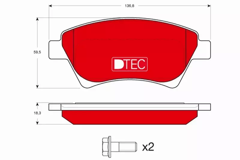 TRW KLOCKI HAMULCOWE DTEC PRZÓD GDB1552DTE 