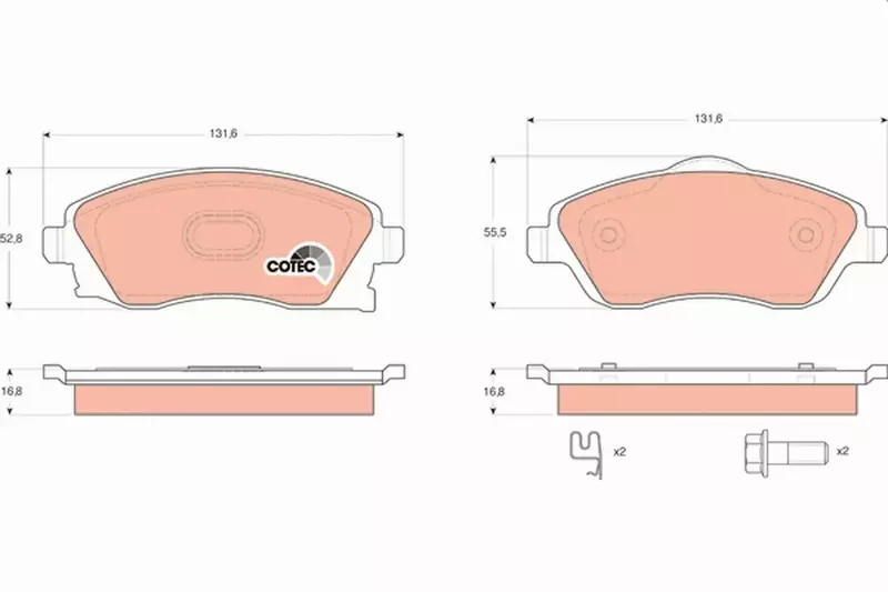 TRW TARCZE+KLOCKI PRZÓD OPEL CORSA C Z ABS 240MM 