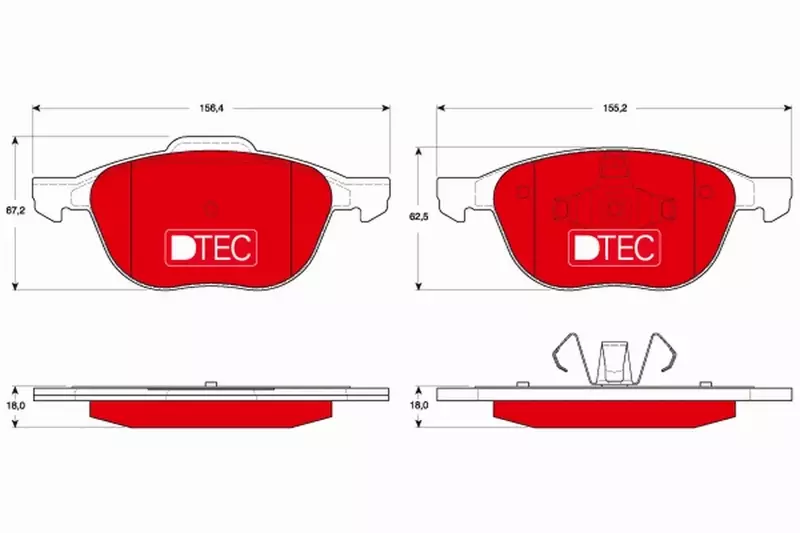 TRW KLOCKI HAMULCOWE DTEC PRZÓD GDB1583DTE 