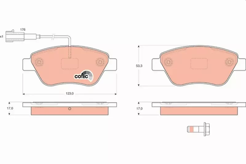 TRW KLOCKI HAM FIAT IDEA DOBLO 1.3D 1.9 JTD 1.4 PR 